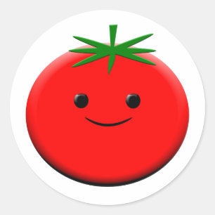 Sticker Rond Tomato rouge