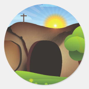 Sticker Rond tombeau christ