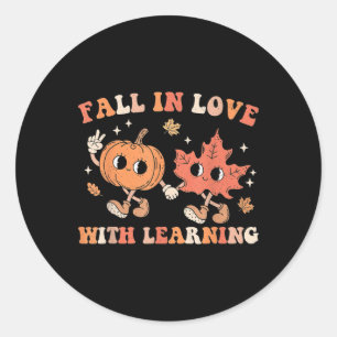 Sticker Rond Tomber dans l'amour avec l'apprentissage Automne E