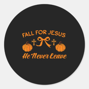 Sticker Rond Tombez amoureux de Jésus Il ne quitte jamais Citro