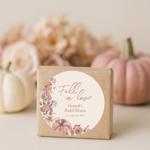 Sticker Rond Tombez amoureux Fête de mariage de la citrouille