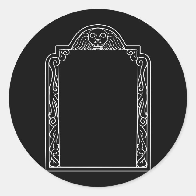 Sticker Rond Tombstone (Devant)