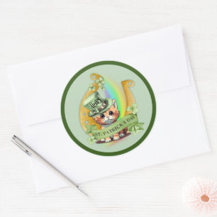 Sticker Rond Tomcat Joyeux Saint Patrick
