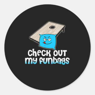 Sticker Rond Ton trou est mon objectif Cornhole, regarde mes sa