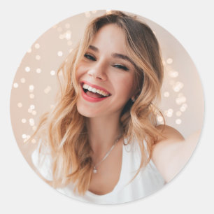 Sticker Rond Ton visage pour un anniversaire