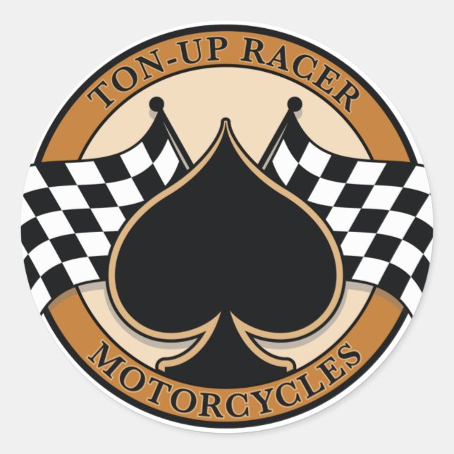 Sticker Rond Tonne-up Racer Motos (Devant)