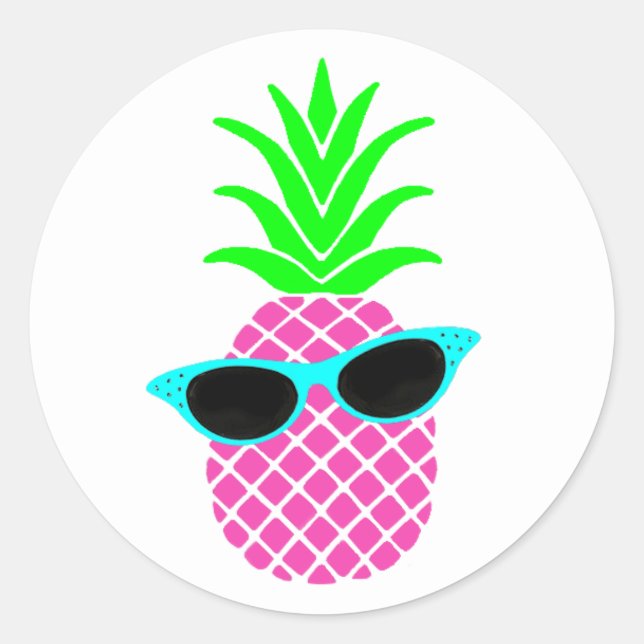 Sticker Rond "Tons d'ananas" (Devant)