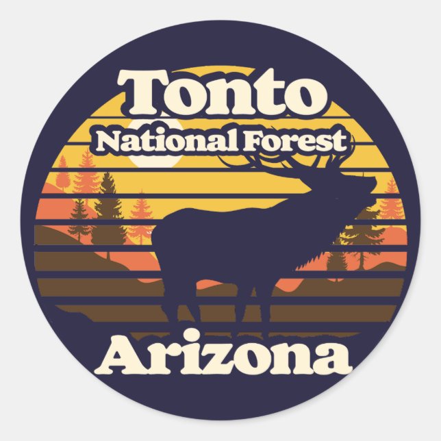 Sticker Rond Tonto National Forest Arizona (Devant)