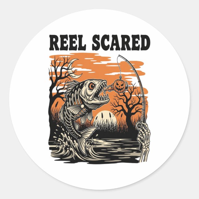 Sticker Rond Too Ghoul pour l'Halloween scolaire (Devant)