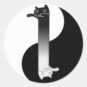 Sticker Rond Toon Tao de Longcat