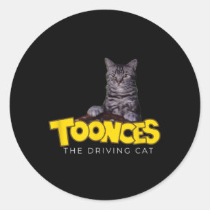 Sticker Rond Toonces Le Chat De Conduite