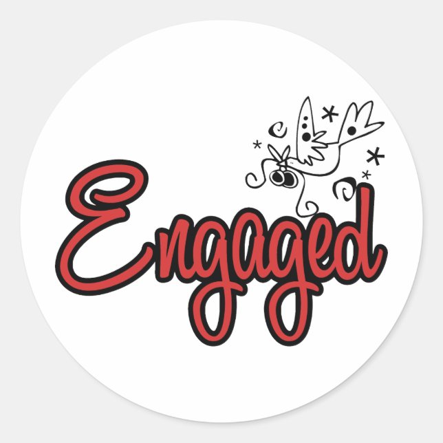 Sticker Rond ToonDoveRougeEngagé (Devant)