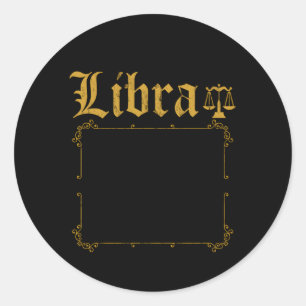 Sticker Rond Top 10 Règles Libra Horoscope