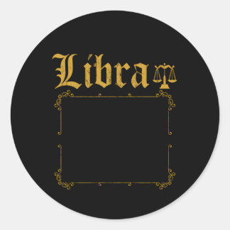 Sticker Rond Top 10 Règles Libra Horoscope