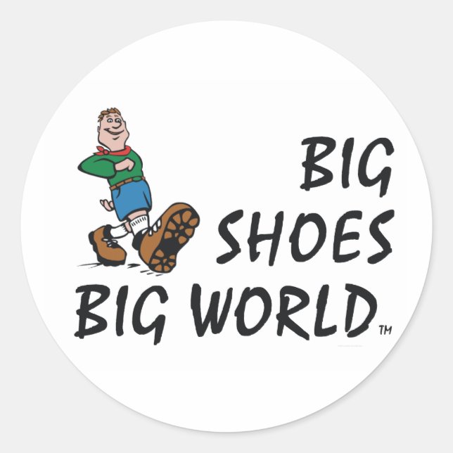 Sticker Rond TOP Big Chaussures Big World (Devant)