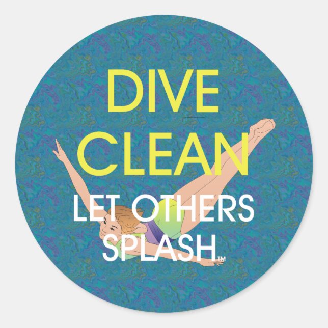 Sticker Rond TOP Dive Clean (Devant)