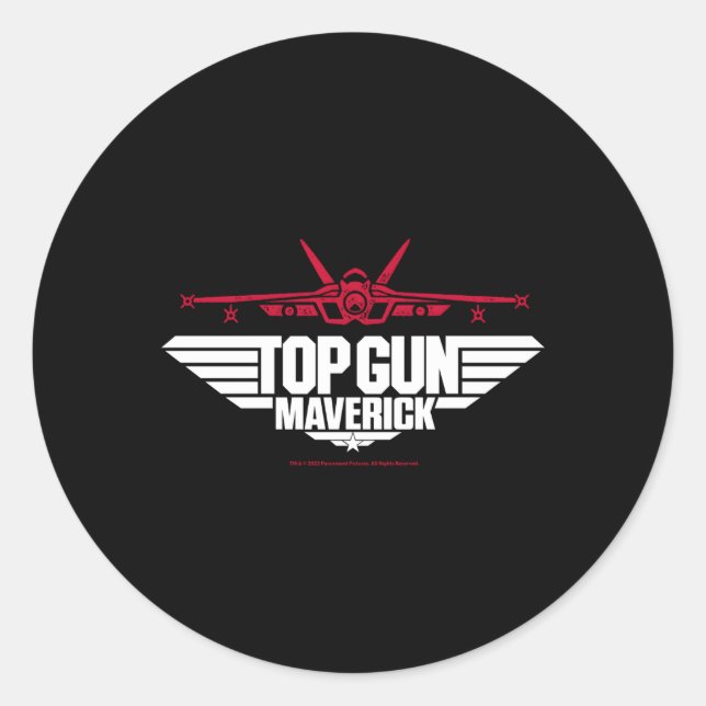 Sticker Rond Top Gun Maverick Fighter Jet (Devant)