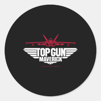 Sticker Rond Top Gun Maverick Fighter Jet