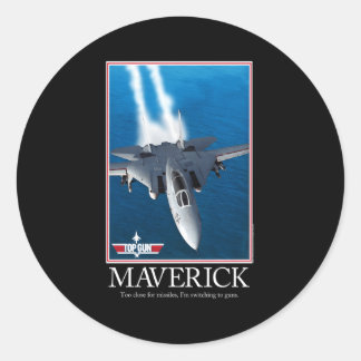 Sticker Rond Top Gun Maverick Motivation