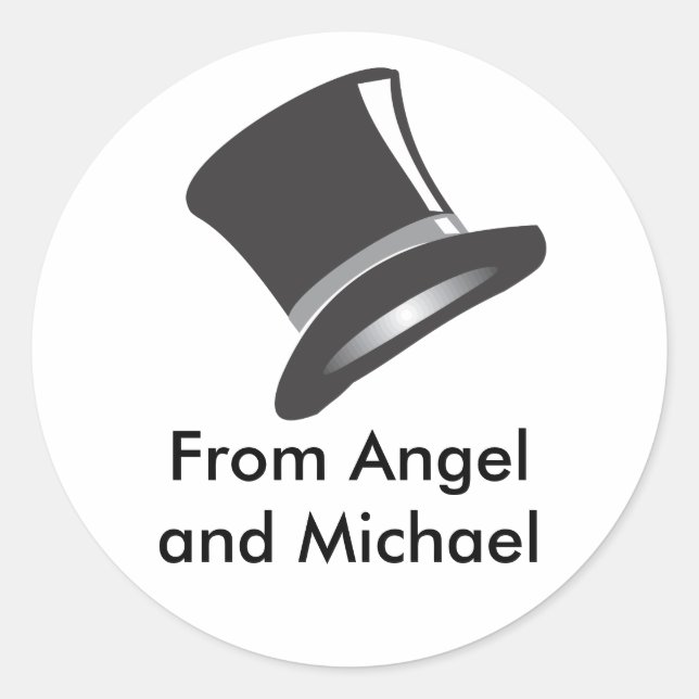 Sticker Rond Top Hat (Devant)