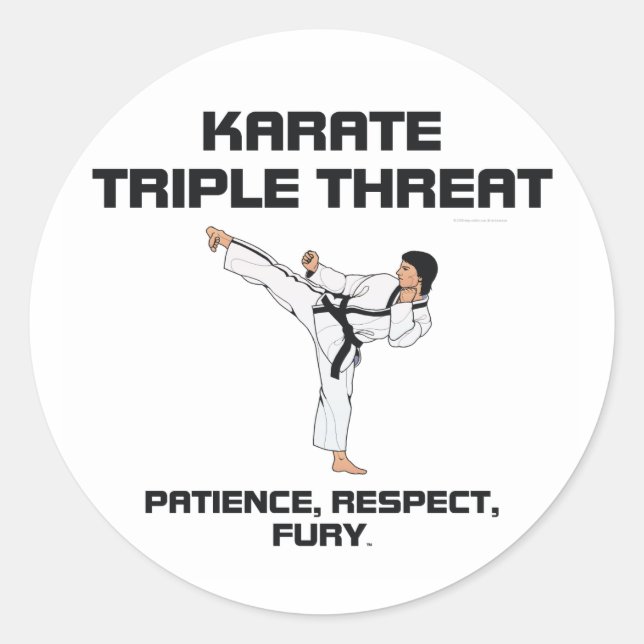 Sticker Rond TOP Karate Slogan (Devant)