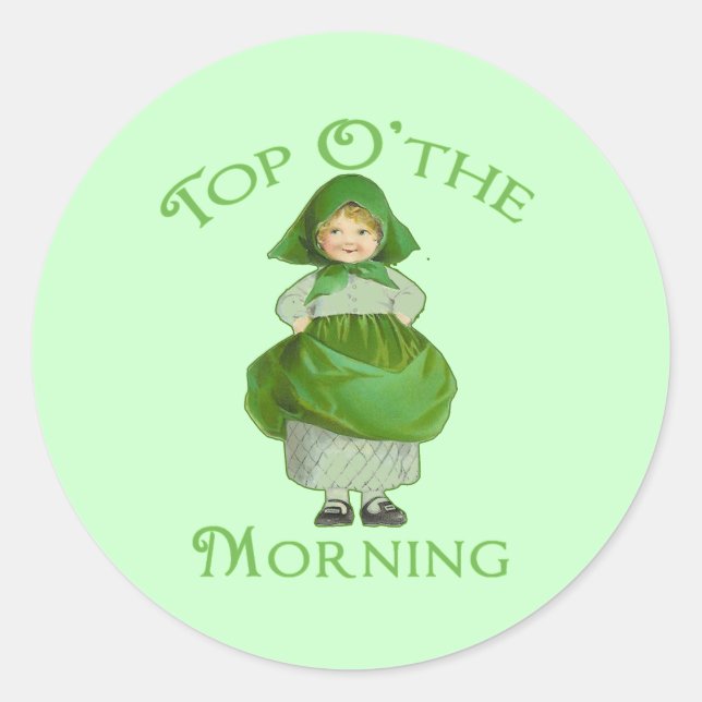 Sticker Rond Top O Morning Cute Products (Devant)