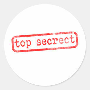 Sticker Rond Top secret