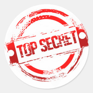 Sticker Rond Top Secret