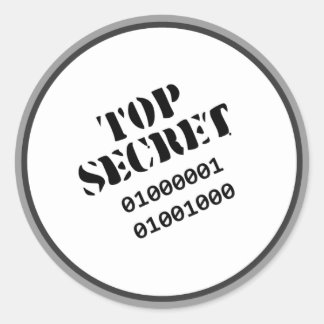 Sticker Rond Top Secret AH2010