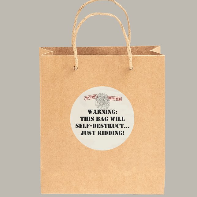 Sticker Rond Top Secret Spy Mission Kids Party (Créateur téléchargé)