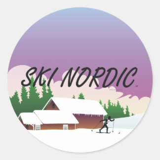 Sticker Rond TOP Ski nordique
