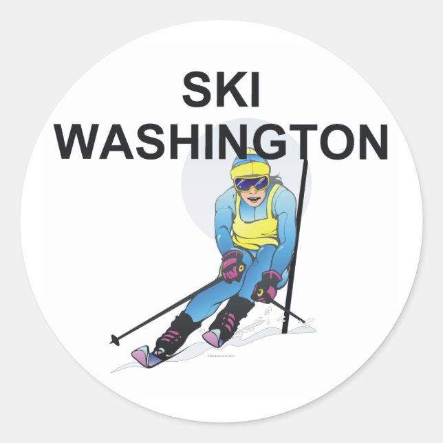 Sticker Rond TOP Ski Washington (Devant)