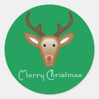 Sticker Rond Topers/Stickers Cupcake Reindeer