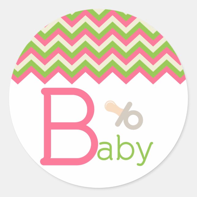 Sticker Rond Topper/Sticker baby shower Cupcake (Devant)