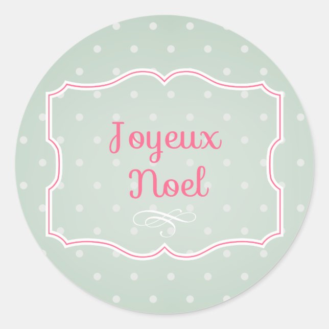 Sticker Rond Topper/Sticker Joyeux Noel Cupcake (Devant)