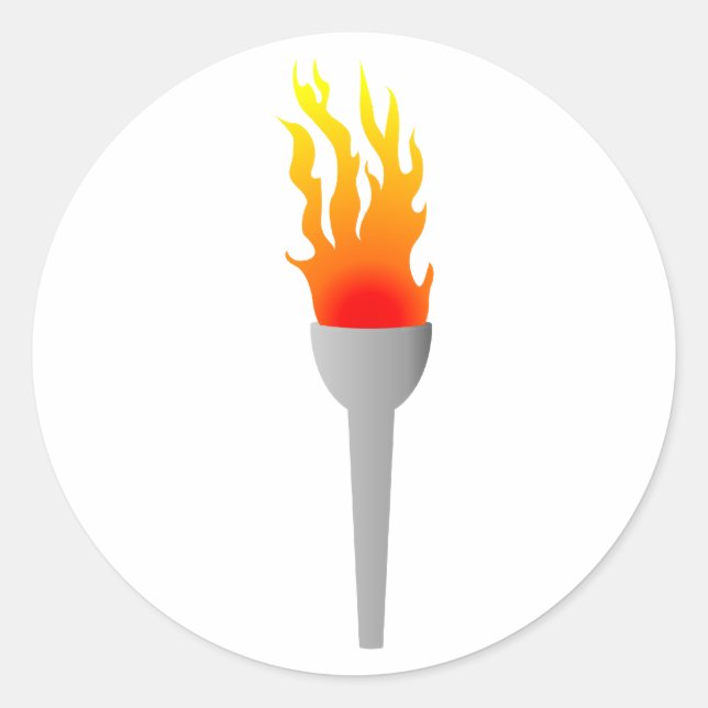 Sticker Rond Torche flamante (Devant)