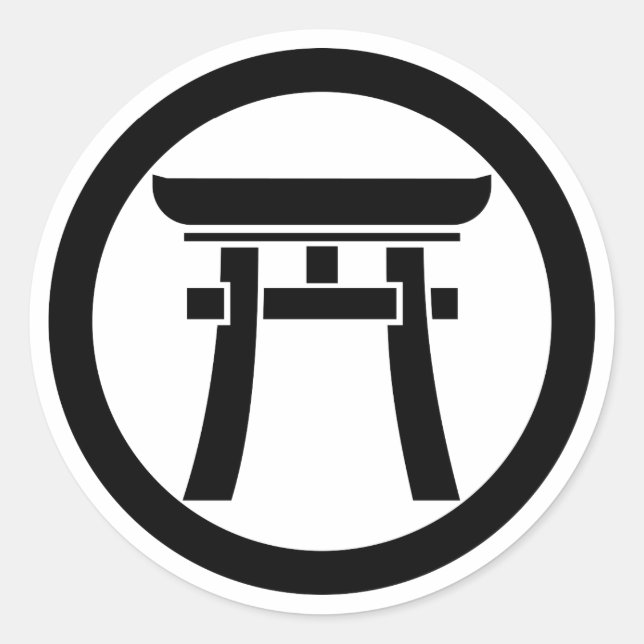 Sticker Rond Torii en cercle (Devant)