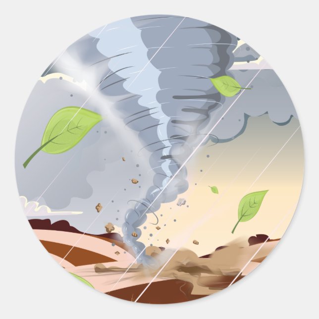 Sticker Rond Tornade Twister (Devant)