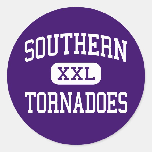 Sticker Rond - Tornades - lycée du sud - Racine Ohio (Devant)
