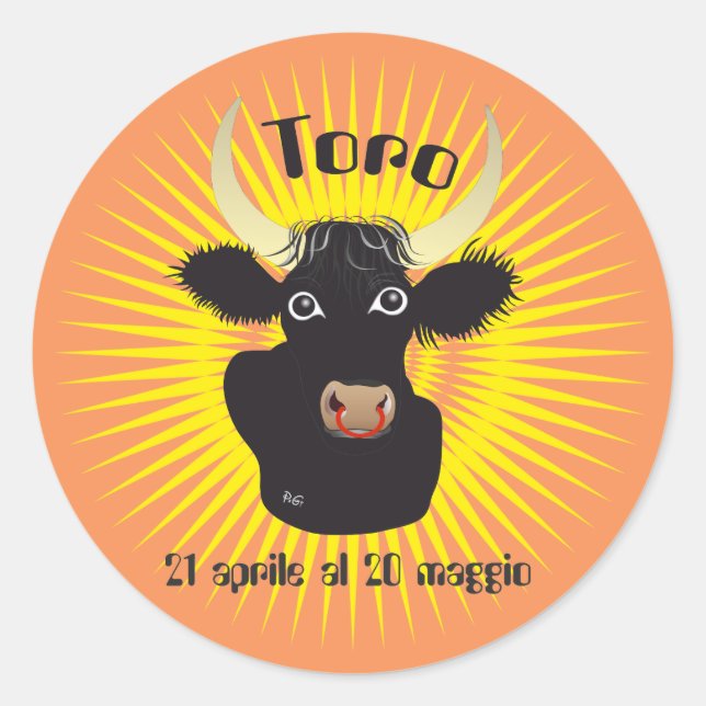 Sticker Rond Toro 21 abrile al 20 maggio (Devant)