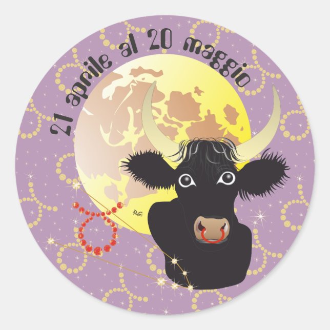 Sticker Rond Toro 21 abrile al 20 maggio (Devant)
