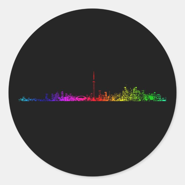 Sticker Rond Toronto Rainbow (Devant)