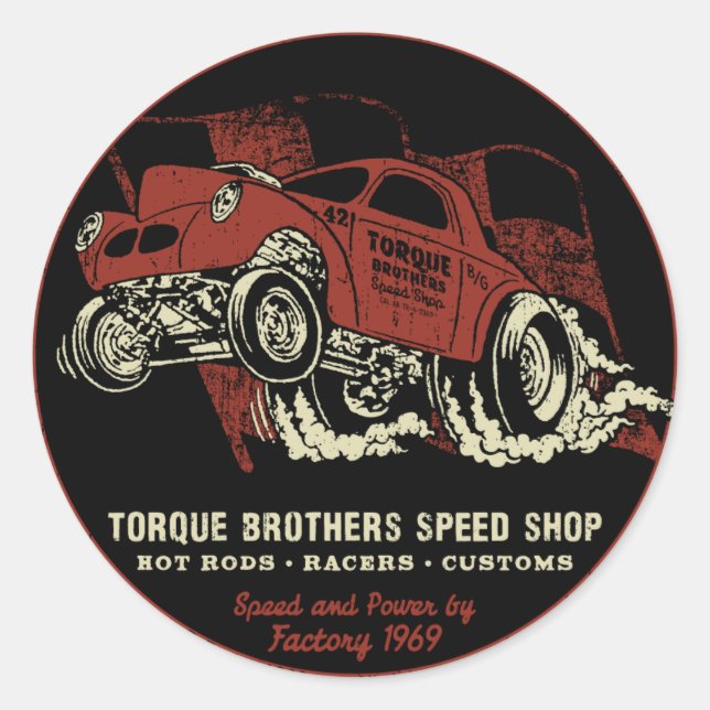 Sticker Rond Torque Brothers TB018A (Devant)