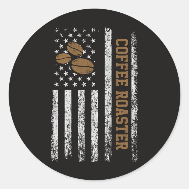 Sticker Rond Torréfacteur de café (Devant)