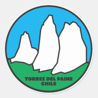Sticker Rond Torres del Paine