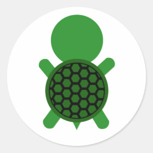 Sticker Rond Tortue