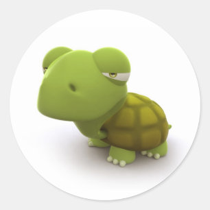 Sticker Rond Tortue