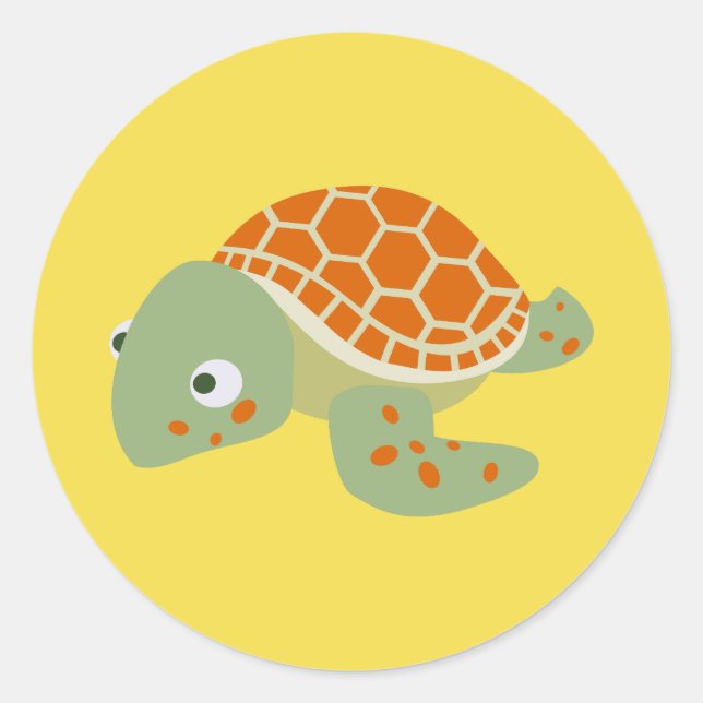 Sticker Rond Tortue (Devant)