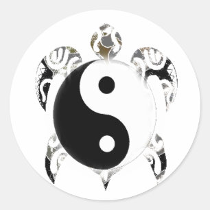 Sticker Rond Tortue de mer