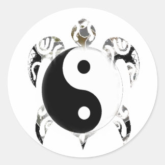Sticker Rond Tortue de mer